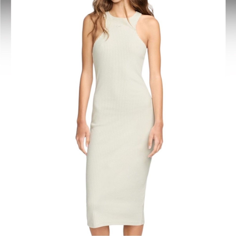 NIKE SPORTSWEAR CHILL KNIT SLIM SLEEVELESS RIBBED MIDI DRESS